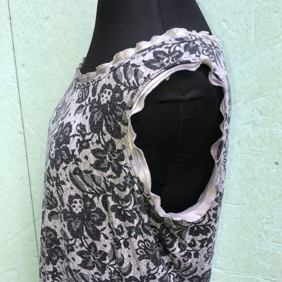 WD.NY Floral Print Tank Top With Satin Trim L - Picture 7 of 16